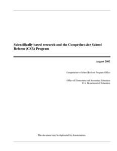 Comprehensive School Reform Guidance Appendix C (PDF)