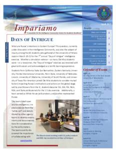 Volume 4, Issue 1  April 2015 Inside