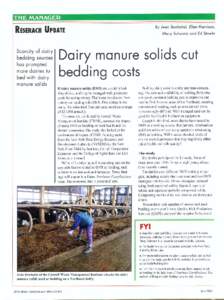 Dairy Manure Solids Cut Bedding Costs