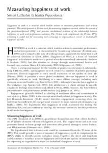 Assessment & Development Review vol 5 no 2 summer 2012