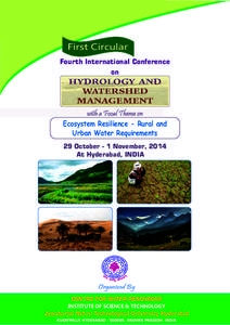 First Circular Fourth International Conference on HYDROLOGY AND WATERSHED