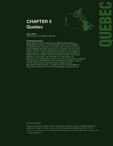 From Impacts to Adaptation: Canada in a Changing Climate 2007: Chapter 5: Quebec