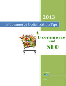 2013 E Commerce Optimization Tips By : Salik Khan[removed]