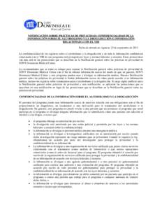 NOTIFICACIÓN SOBRE PRÁCTICAS DE PRIVACIDAD: CONFIDENCIALIDAD DE LA INFORMACIÓN SOBRE EL ALCOHOLISMO Y LA DROGADICCIÓN E INFORMACIÓN RELACIONADA CON EL VIH Fecha de entrada en vigencia: 23 de septiembre de 2013 La co