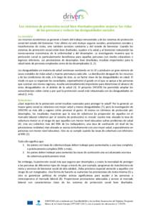 Los sistemas de protección social bien diseñados pueden mejorar las vidas de las personas y reducir las desigualdades sociales La cuestión Los recursos económicos se generan a través del trabajo remunerado y de los 