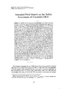 Journul of the American C~Ikge of Toxicology 15(6):[removed], Lippmcott-Raven Publishers. Philadelphia[removed]Cosmetic Ingredient Review  Amended Final Report on the Safety