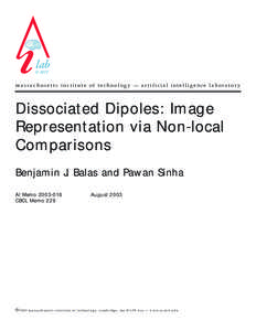 @ MIT  massachusetts institute of technology — artificial intelligence laboratory Dissociated Dipoles: Image Representation via Non-local