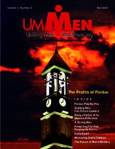 Volume 4, Number 4  Fall 2001 The magazine of United Methodist Men