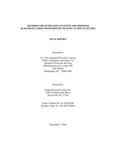 METHODS FOR ESTIMATING FUGITIVE AIR EMISSIONS