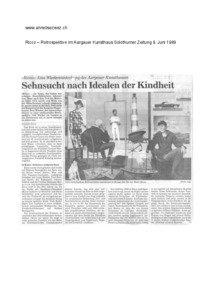 www.annelisezwez.ch Ricco – Retrospektive im Aargauer Kunsthaus Solothurner Zeitung 9. Juni 1989