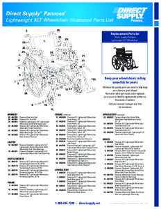 Direct Supply ® Panacea® Lightweight XLT Wheelchair Illustrated Parts List 29. 2.