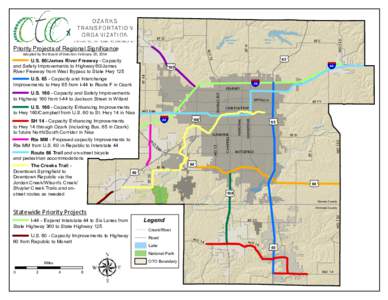 Transportation in the United States / James River Freeway / Missouri Route 13 / Springfield /  Missouri / Missouri Route 14 / Saskatchewan Highway 3 / U.S. Route 160 / Nixa /  Missouri / Missouri / U.S. Route 60 / Springfield /  Missouri metropolitan area / Geography of Missouri