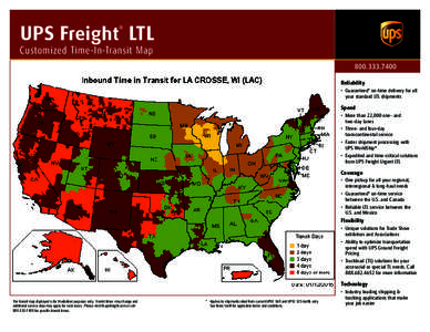 UPS Freight LTL ® Customized Time-In-Transit Map[removed]