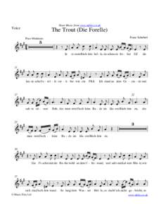 Sheet Music from www.mfiles.co.uk  Voice The Trout (Die Forelle)