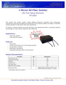 Optical devices / Fiber-optic communications / Optical fiber / Optical amplifier / Fiber laser / Polarization-maintaining optical fiber / Laser / Optical isolator / Optics / Fiber optics / Photonics