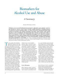 Biomarkers for Alcohol Use and Abuse: A Summary