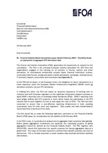 Futures and Options Association (FOA) letter to FSB 28 Feb[removed])