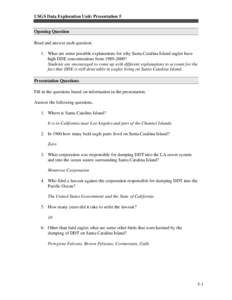 Los Angeles County /  California / DDT / Malaria / Eagles / Dichlorodiphenyldichloroethylene / Santa Catalina Island /  California / Bald Eagle / Catalina / Biomagnification / Channel Islands of California / Geography of California / Environment