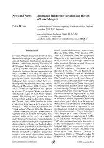 News and Views  Australian Pleistocene variation and the sex