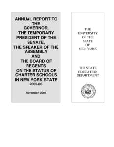 ANNUAL REPORT TO THE GOVERNOR, THE TEMPORARY PRESIDENT OF THE SENATE,