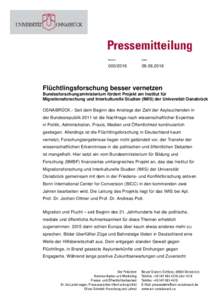 Microsoft Word - PM_Oltmer_Pott_BMBF_Fluechtlingsforschung.doc