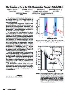 The Detection of C60 in the Well-Characterized Planetary Nebula M1-11 OTSUKA, Masaaki (ASIAA/STScI)