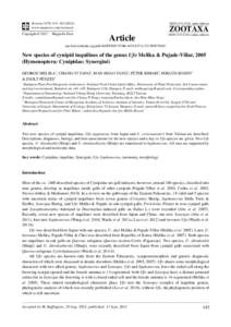 New species of cynipid inquilines of the genus Ufo Melika & Pujade-Villar, 2005 (Hymenoptera: Cynipidae: Synergini)