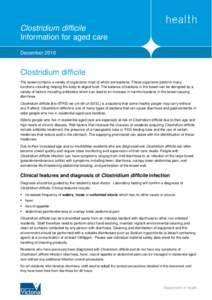 C-Difficile Info for aged care