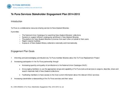 Collaborative Services Stakeholder Engagement Plan[removed]