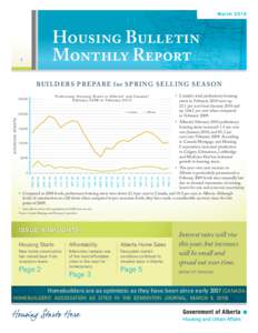 M a rch[removed]Housing Bulletin Monthly Report  1