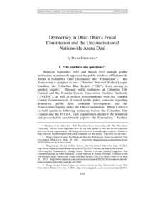 Public choice theory / Columbus /  Ohio / Columbus /  Ohio metropolitan area / National Road / Columbus Blue Jackets / James M. Buchanan / John H. McConnell / Lamar Hunt / Arena District / National Hockey League / Ohio / American Football League