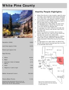 White Pine County Healthy People Highlights:    