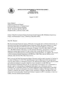 SR-58 Hinkley Expressway Project, Final Environmental Impact Statement