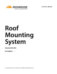 Installation Manual Solar Mounting Made Simple R  Roof