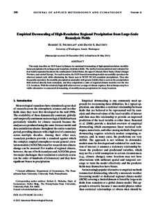 100  JOURNAL OF APPLIED METEOROLOGY AND CLIMATOLOGY VOLUME 51