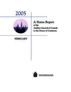 2005 A Status Report of the Auditor General of Canada to the House of Commons