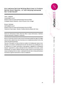 xCoAx 2013: Proceedings of the first conference on Computation, Communication, Aesthetics and X