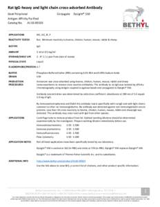 Rat IgG-heavy and light chain cross-adsorbed Antibody Goat Polyclonal Conjugate  DyLight® 550