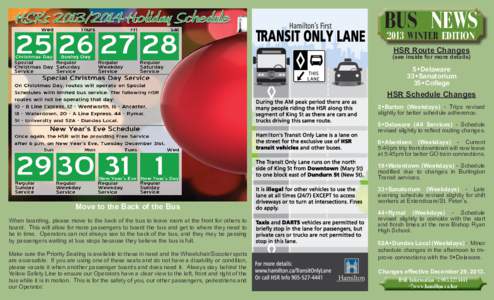 Transit Only Lane Winter Bus News