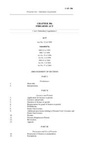 CAP. 386 Firearms Act – Subsidiary Legislation CHAPTER 386 FIREARMS ACT • Act • Subsidiary Legislation •