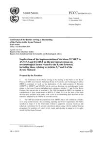 United Nations Framework Convention on Climate Change / Climate change / Kyoto Protocol / Assigned amount units / Certified Emission Reduction / Removal Units / Land use /  land-use change and forestry / Joint Implementation / Environment / Carbon finance / Climate change policy