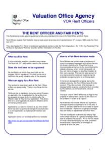 THE RENT OFFICER AND FAIR RENTS