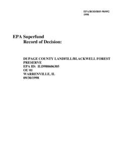 EPA/ROD/R05[removed]EPA Superfund Record of Decision: