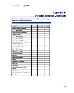 Technology / Public safety / Disaster preparedness / Survival kit / Personal hygiene products / Wet wipe / Bandage / Adhesive bandage / Gauze / First aid / Medicine / Survival skills