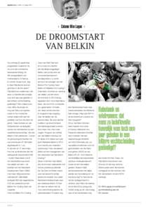 | editie 2 | najaarColumn Wim Lagae DE DROOMSTART VAN BELKIN