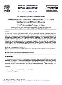 An Operation-Time Simulation Framework for UAV Swarm Configuration and Mission Planning