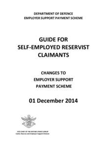 DEPARTMENT OF DEFENCE  EMPLOYER SUPPORT PAYMENT SCHEME       