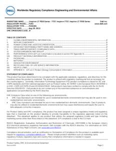 Dell / Restriction of Hazardous Substances Directive / Energy Star / Comité International Spécial des Perturbations Radioélectriques / Environment / Computing / Electronics