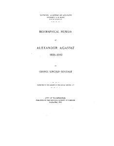 NATIONAL ACAbEMY OF SCIENCES BIOGRAPHICAL MEMOIRS PART OF VOLUME VII