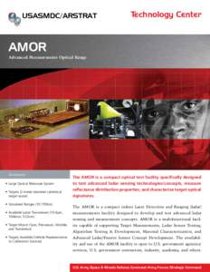 USASMDC/ARSTRAT  Technology Center AMOR Advanced Measurements Optical Range